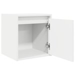 vidaXL Tables de chevet murales 2 Pièces blanc 38x34x40 cm