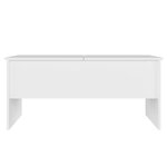 vidaXL Table basse Blanc 102x50 5x46 5 cm Bois d'ingénierie