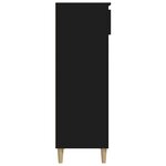 vidaXL Armoire à chaussures Noir 40x36x105 cm Bois d'ingénierie