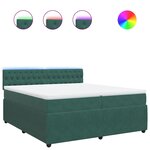 vidaXL Sommier à lattes de lit et matelas Vert foncé 200x200cm Velours
