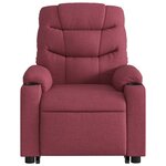 vidaXL Fauteuil inclinable rouge bordeaux tissu