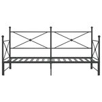 vidaXL Lit de jour avec gigogne sans matelas noir 107x203 cm acier