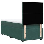 vidaXL Sommier à lattes de lit avec matelas Vert foncé 90x200 cm