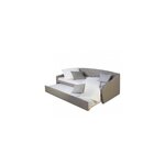 Lit d'appoint banquette extensible 90x200 cm Gris