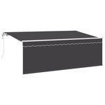 vidaXL Auvent Rétractable Anthracite Blanc Gris