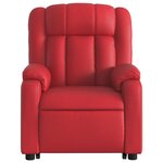 vidaXL Fauteuil inclinable de massage électrique rouge similicuir