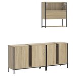 vidaXL Ensemble de meubles de salle de bain 3 Pièces chêne sonoma