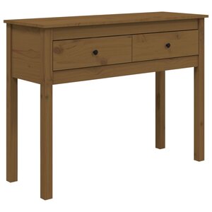 vidaXL Table console Marron miel 100x35x75 cm Bois massif de pin