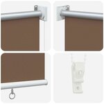 vidaXL Store enrouleur Protection UV Taupe 140 x 140 cm Polyester
