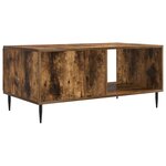 vidaXL Table basse Chêne fumé 90 x 50 x 40 cm Bois d'ingénierie