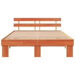 vidaXL Cadre de lit Marron 160 x 200 cm Bois de pin massif
