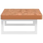 vidaXL Étagère de vasque murale acier et bois massif de hêtre