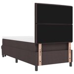 vidaXL Lit coffre avec matelas & banc gris foncé 90x190 cm tissu