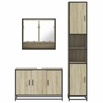 vidaXL Ensemble de meubles de salle de bain 3 Pièces chêne sonoma