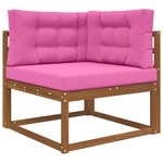 vidaXL Coussin de canapé d'extérieur 3 Pièces Rose Polyester