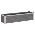vidaXL Jardinière surélevée Gris 100 x 30 x 22 cm WPC et Aluminium