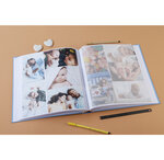 Album Photo Livre 60 Pages Blanches Ours Teddy - Bleu - Exacompta