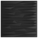 vidaXL Panneaux muraux 12 Pièces noir 50x50 cm XPS 3 m² pierre