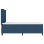 vidaXL Lit à Ressort avec Matelas Bleu 160x200 cm Tissu