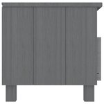 Vidaxl meuble tv hamar gris foncé 106x40x40 cm bois massif de pin