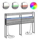 vidaXL Tête de lit de rangement Gris sonoma 150 cm Bois d'ingénierie
