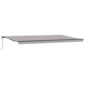 vidaXL Auvent Rétractable Gris clair 600 ×300 cm tissu