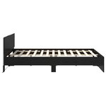 vidaXL Cadre de lit Chêne noir 150 x 200 cm Bois d'ingénierie