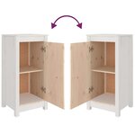 vidaXL Buffets 2 Pièces blanc 39x35x80 cm bois massif de pin
