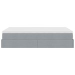 vidaXL Cadre de lit ottoman et matelas gris clair 120x200 cm tissu
