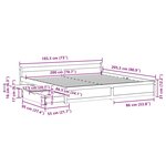 vidaXL Cadre de lit sans matelas blanc 180x200 cm bois massif de pin