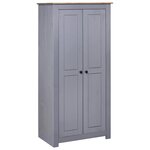 vidaXL Garde-robe Gris 80x50x171 5 cm Pin massif Assortiment Panama