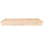 vidaXL Cadre de lit à LED sans matelas 140x190 cm bois massif