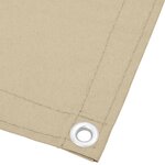 vidaXL Écran de balcon beige 120x700 cm 100  polyester oxford