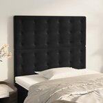 vidaXL Têtes de lit 2 Pièces Noir 90x5x78/88 cm Velours