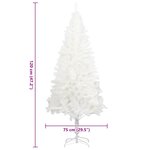 vidaXL Arbre de Noël artificiel aiguilles réalistes blanc 120 cm
