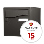 Boîte aux lettres Préface 1 porte gris terre d’ombre ral 7022s