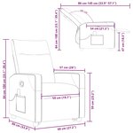 vidaXL Fauteuil de massage inclinable Noir Tissu