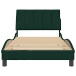 vidaXL Cadre de lit sans matelas Hanko vert foncé 100x200 cm velours