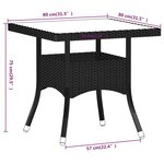 vidaXL Ensemble à manger de jardin 5 Pièces Résine tressée et acacia Noir