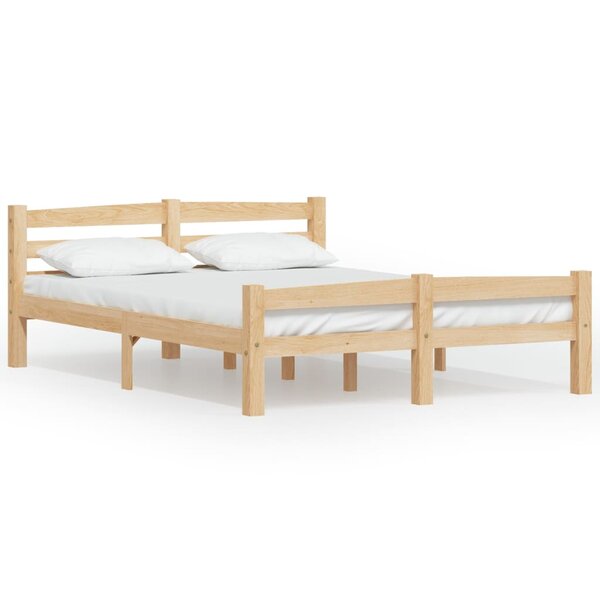 vidaXL Cadre de lit bois de pin massif 140x200 cm