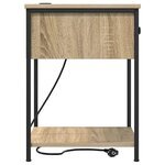 vidaXL Cabinet de chevet avec tiroir Chêne sonoma 42 x 41 x 56 cm