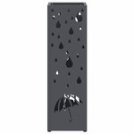 vidaXL Porte-parapluie Anthracite 15 5 x 15 5 x 49 cm Métal