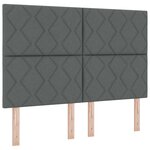 vidaXL Tête de lit LED Gris 160 cm tissu