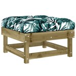 vidaXL Salon de jardin 7 Pièces avec coussins bois de pin imprégné