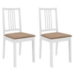 vidaXL Mobilier de salle à manger 3 Pièces MDF Blanc