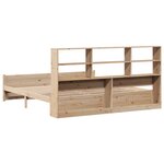 vidaXL Lit bibliothèque sans matelas 200x200 cm bois massif de pin