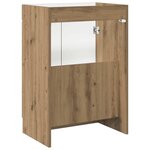 vidaXL Armoire sous évier de salle de bain Chêne artisanal