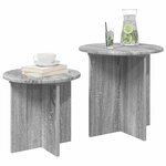 vidaXL Ensemble de tables d'appoint avec stockage 2 Pièces Sonoma gris