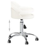 Vidaxl chaise pivotante de salle à manger blanc similicuir