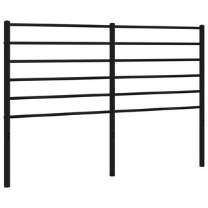 vidaXL Tête de lit métal noir 140 cm